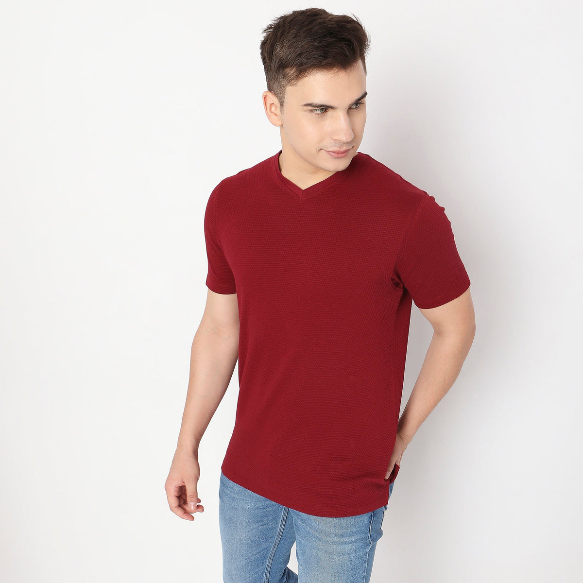 Regular Fit Textured T-Shirt