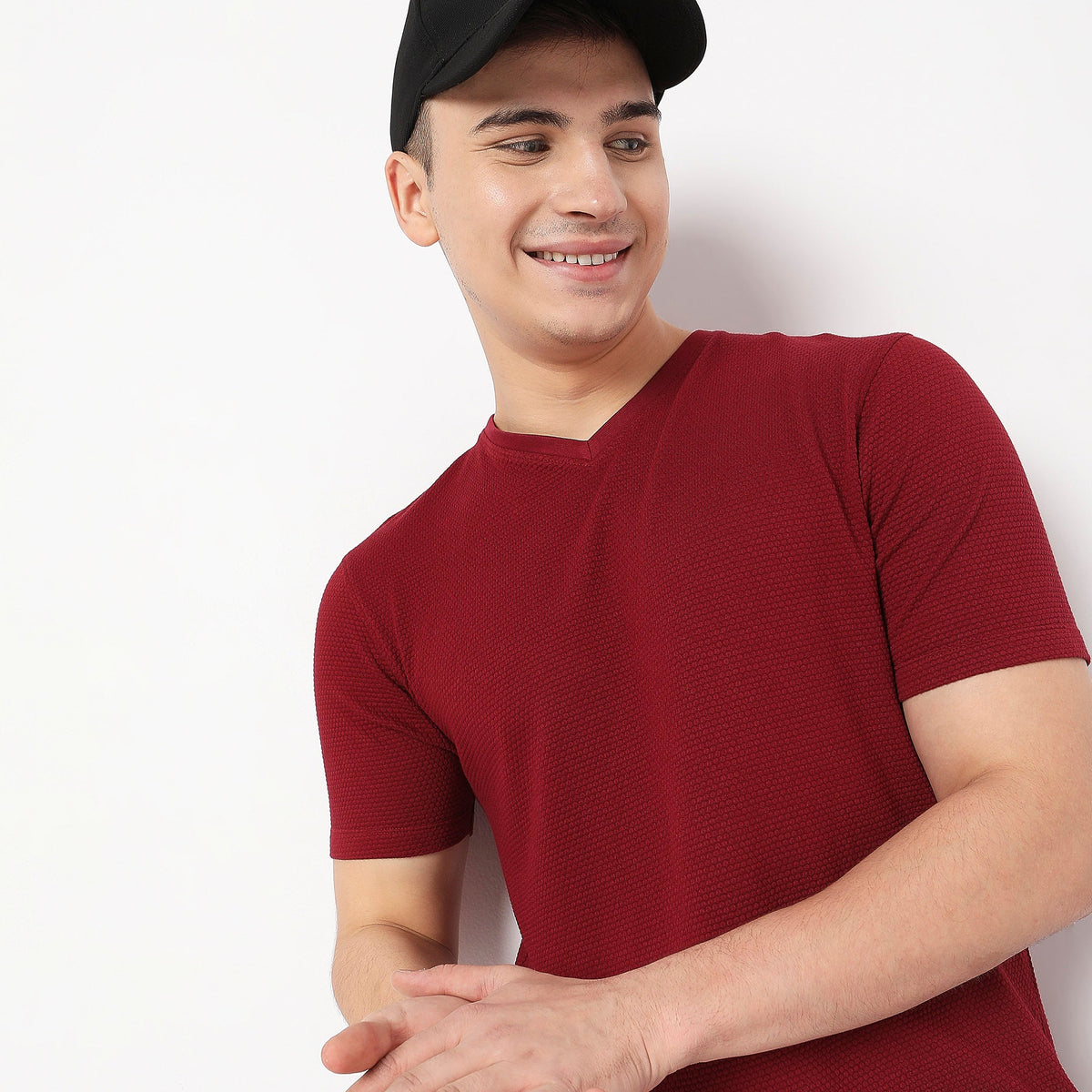 Regular Fit Textured T-Shirt