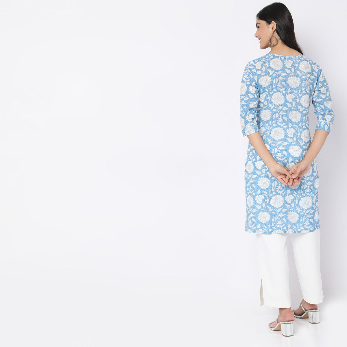 Straight Fit Floral Kurta