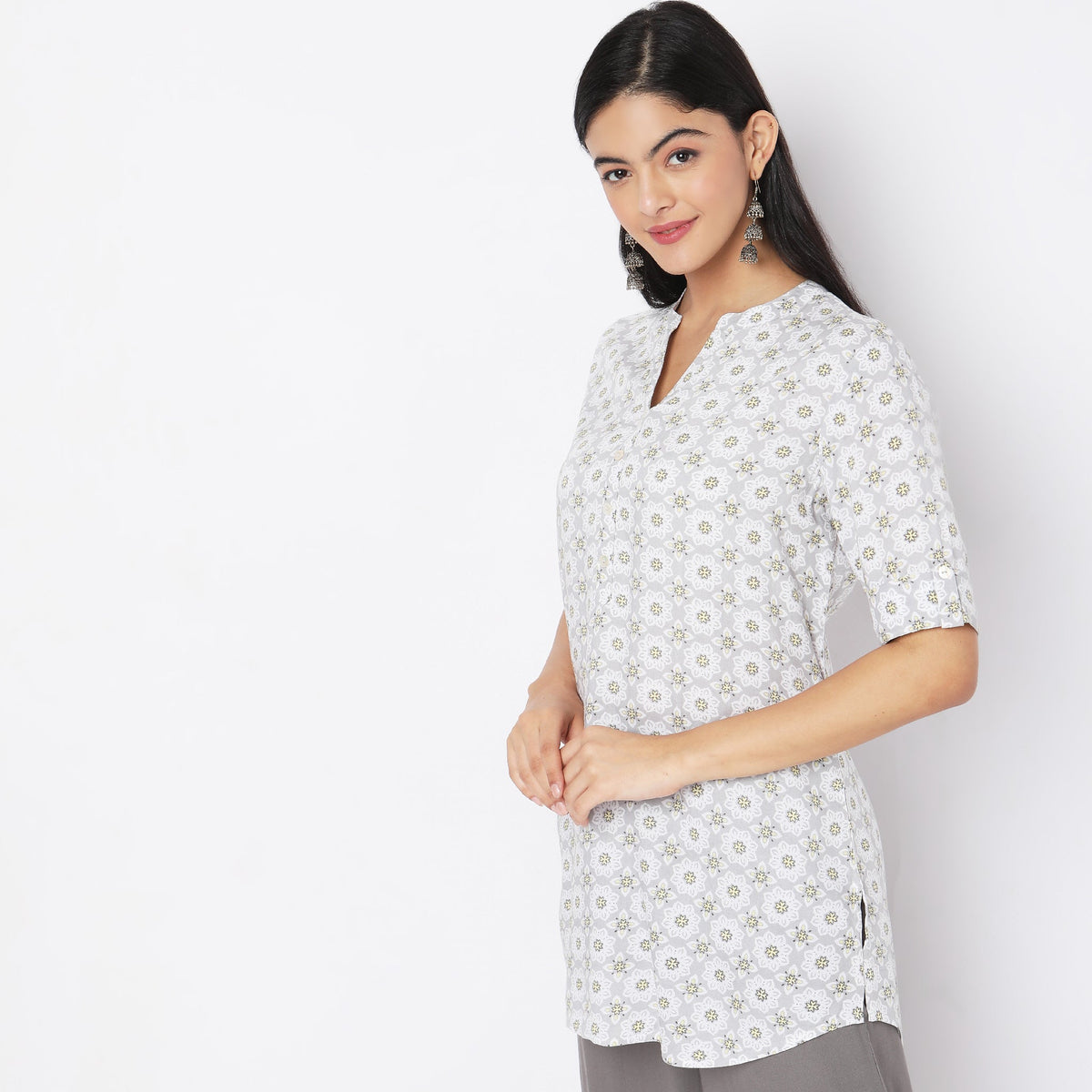 Straight Fit Printed Kurta