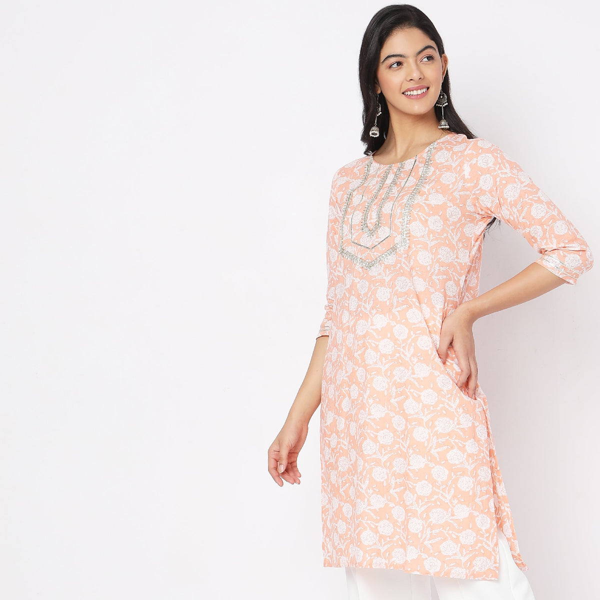 Straight Fit Printed Kurta