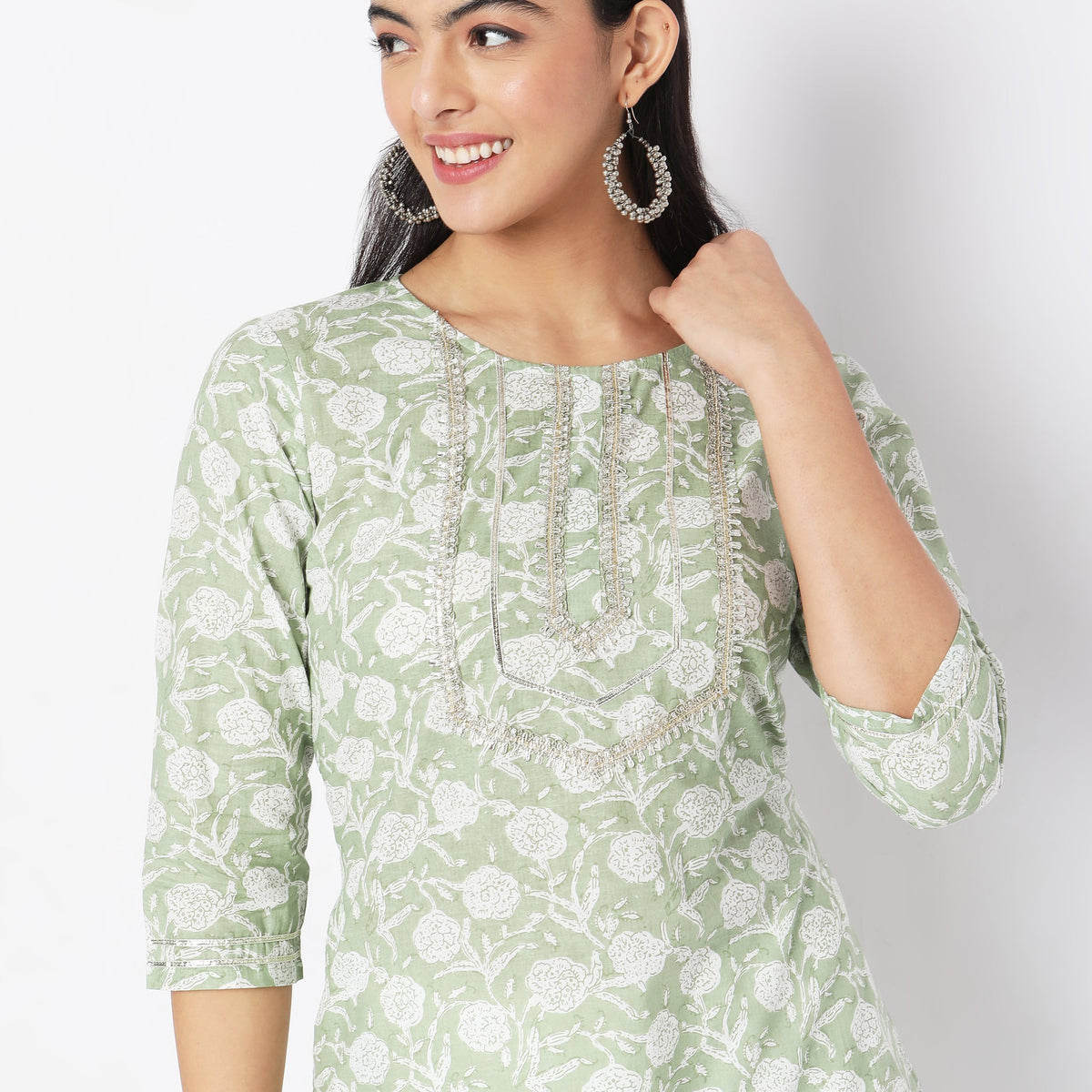 Straight Fit Printed Kurta