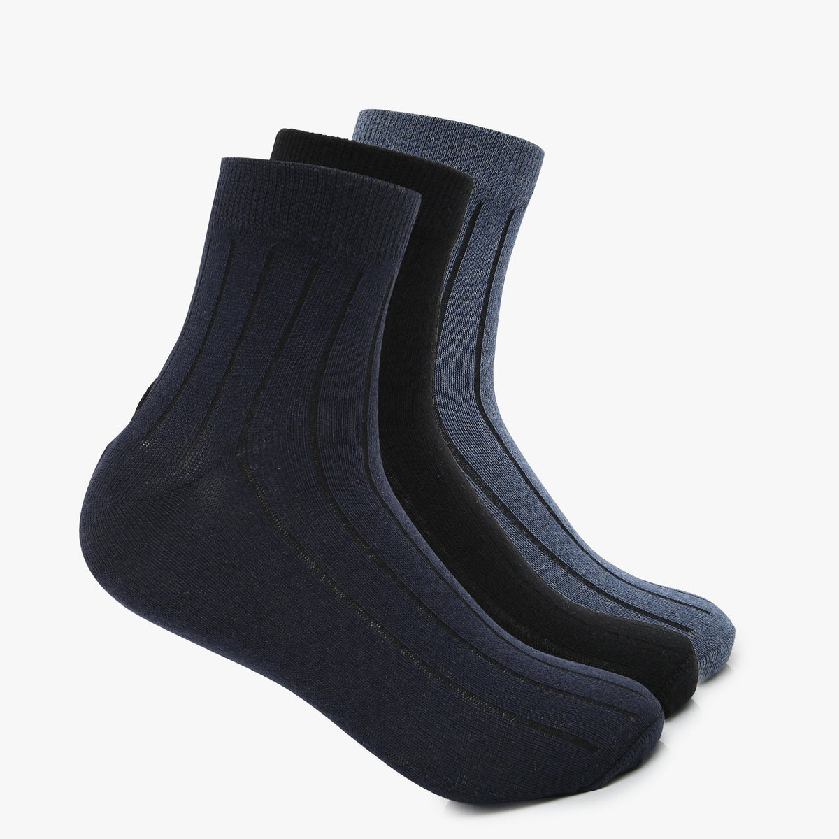 Men Wearing Assorted Free Size Socks