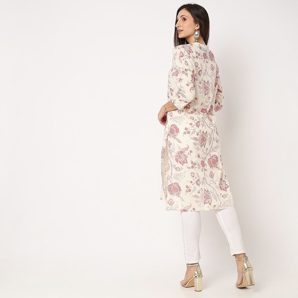 Straight Fit Floral Kurta