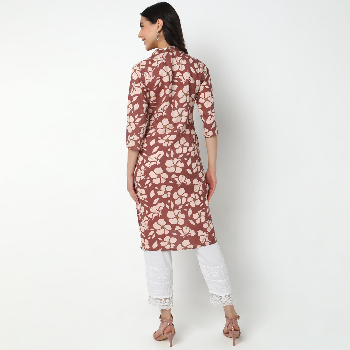 Straight Fit Floral Kurta