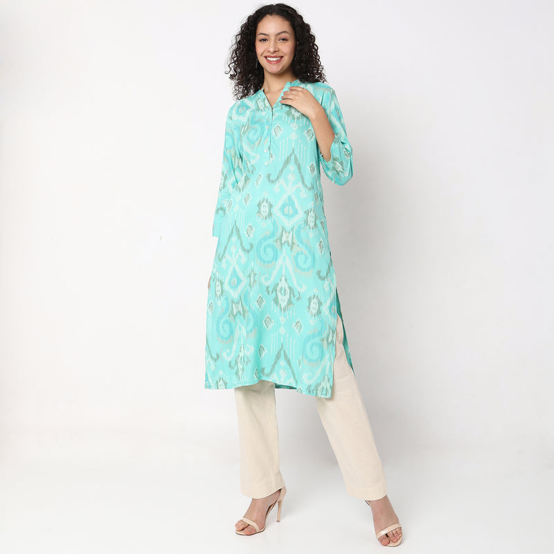 Straight Fit Printed Kurta