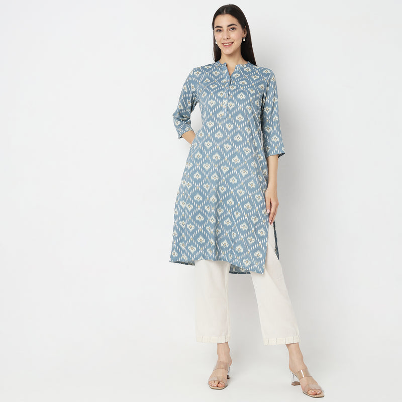 Straight Fit Printed Kurta