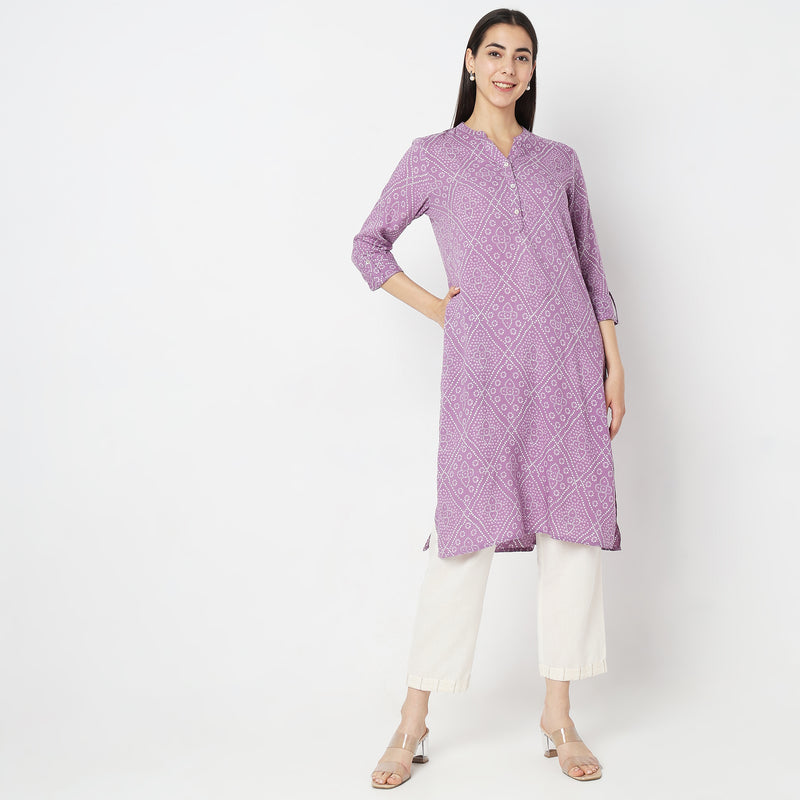 Straight Fit Printed Kurta