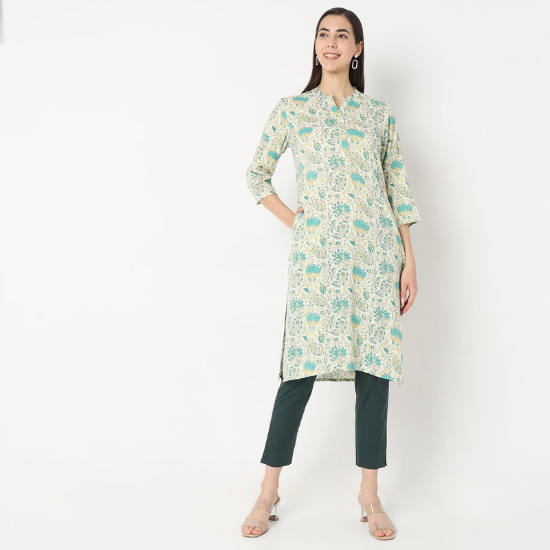 Straight Fit Printed Kurta