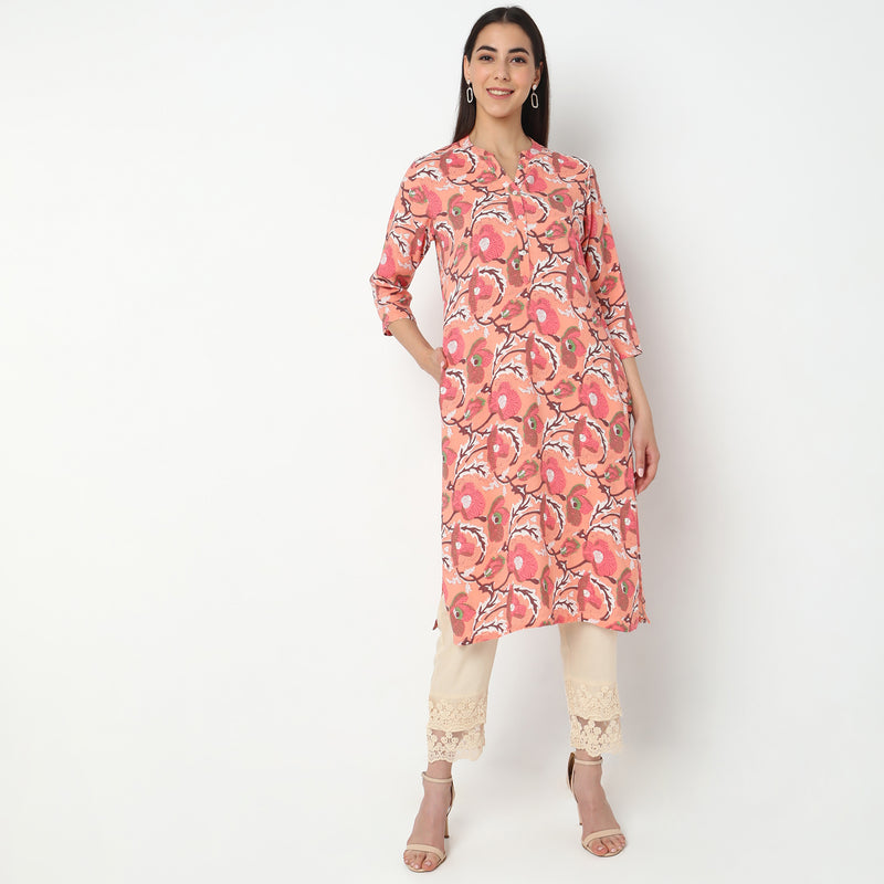 Straight Fit Printed Kurta