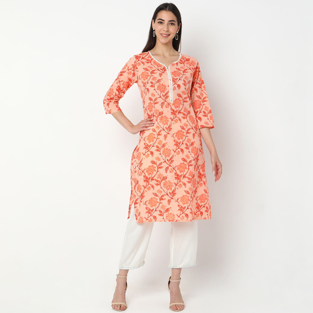 Straight Fit Printed Kurta