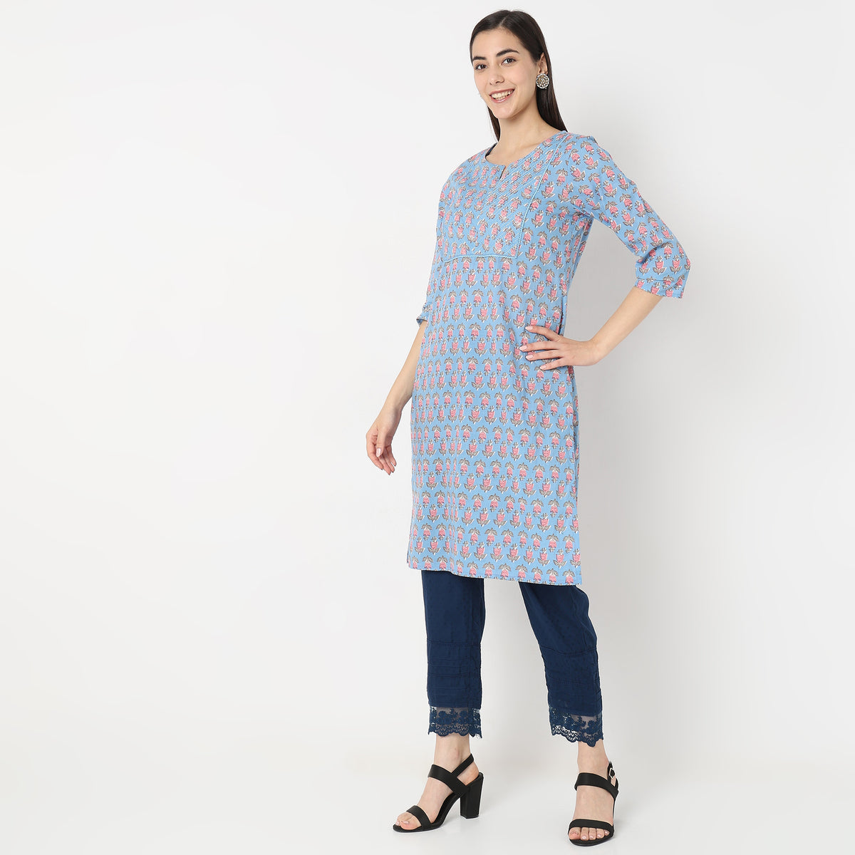 Straight Fit Printed Kurta