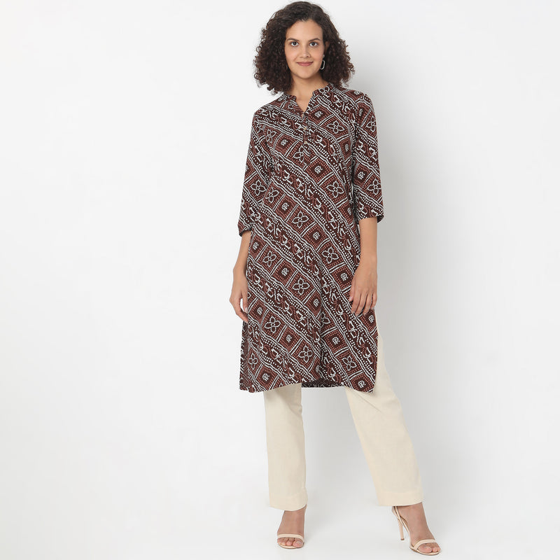 Straight Fit Printed Kurta