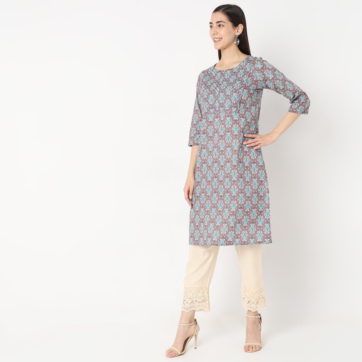 Straight Fit Printed Kurta