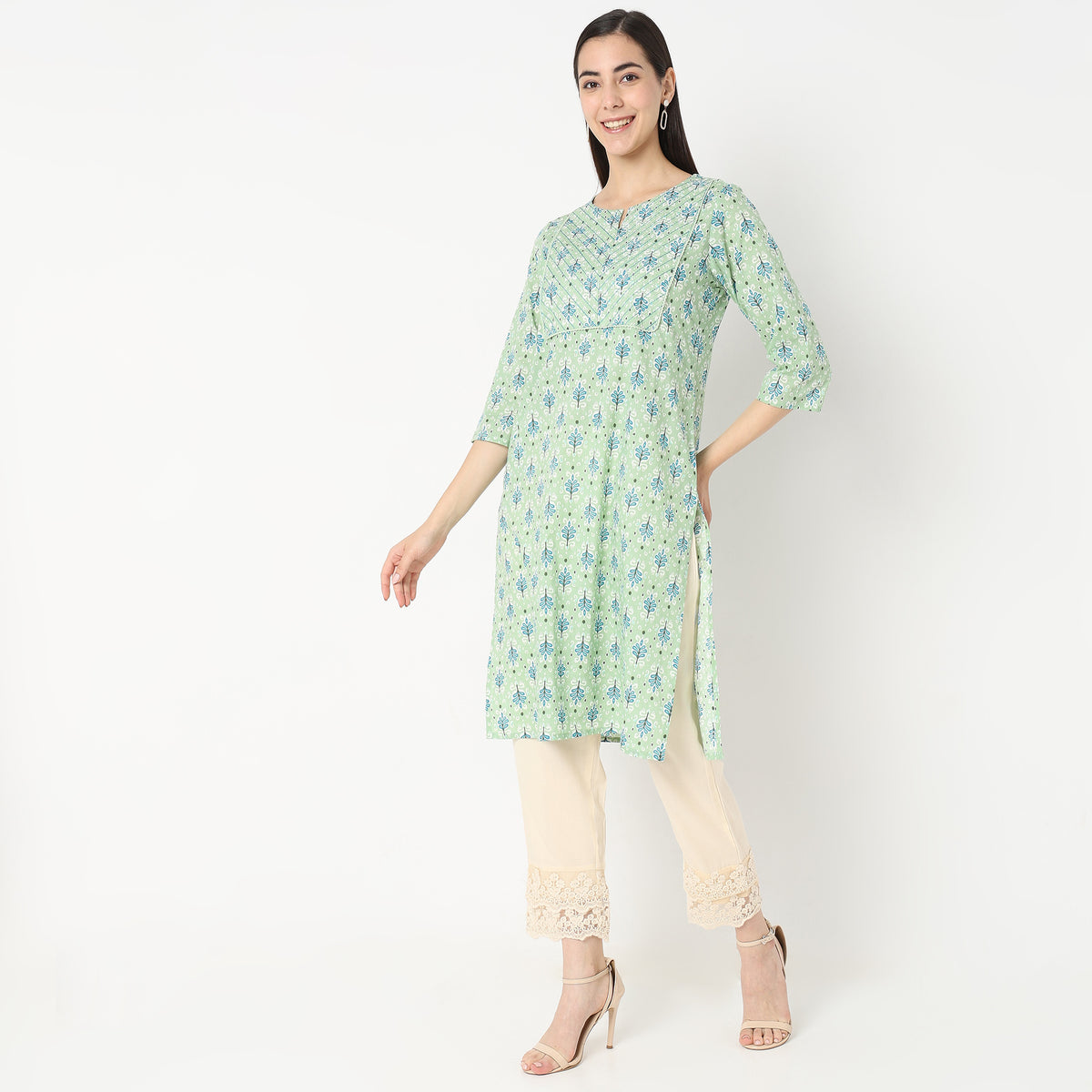 Straight Fit Printed Kurta