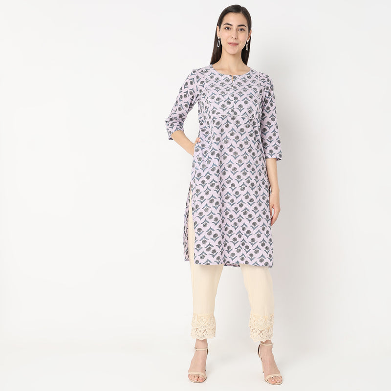 Straight Fit Printed Kurta