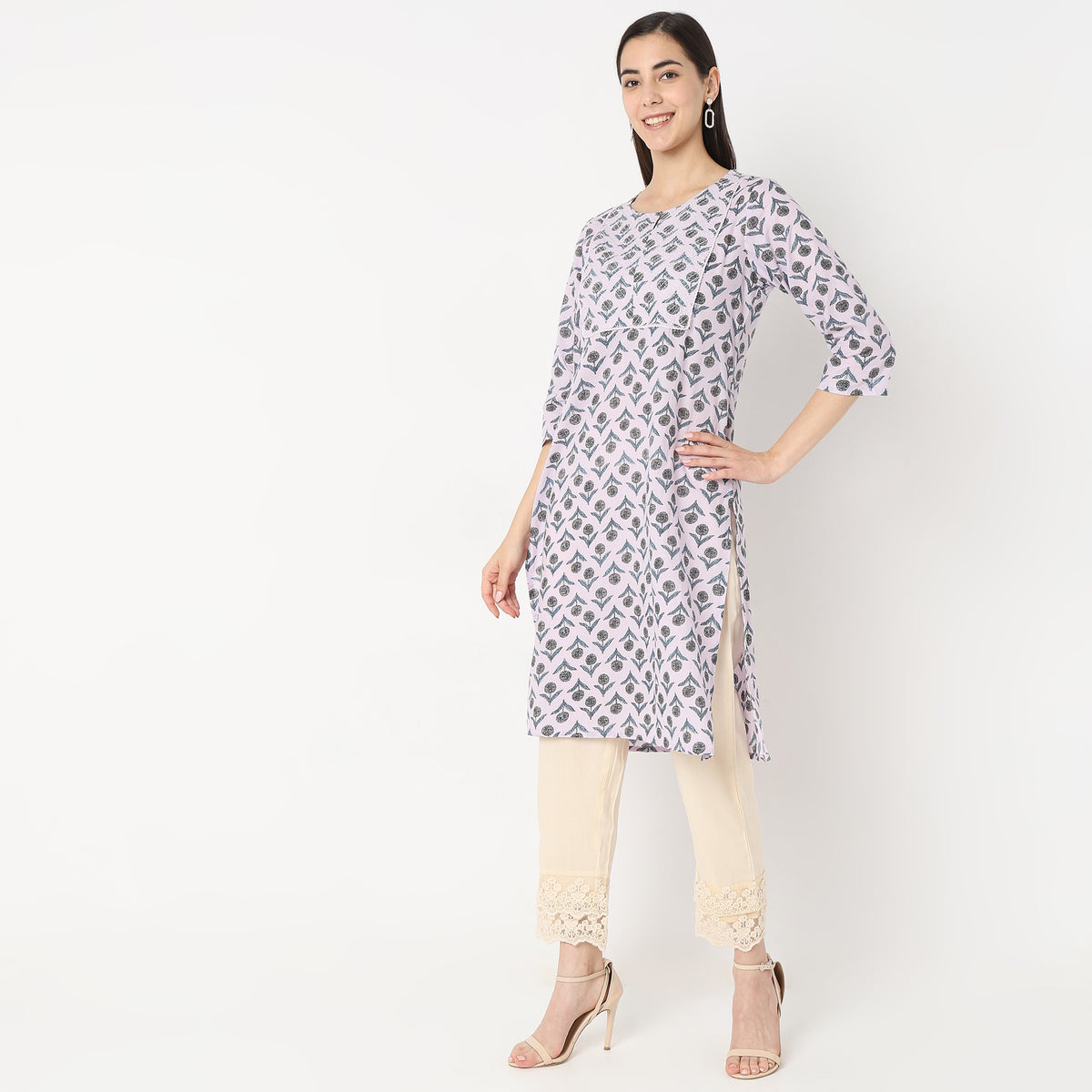 Straight Fit Printed Kurta