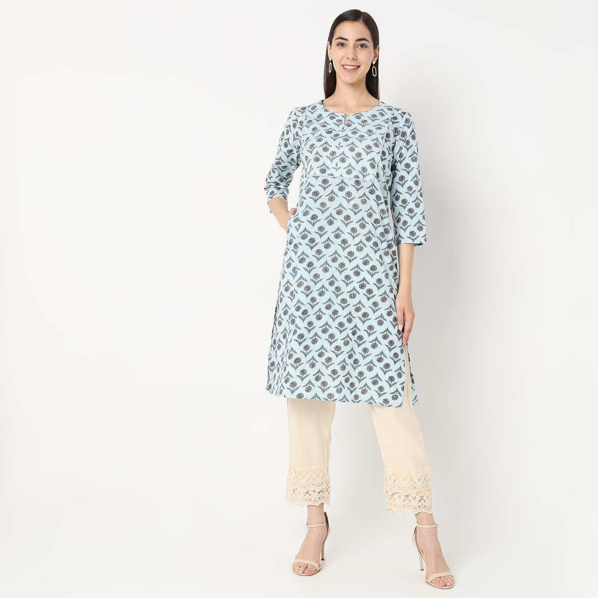 Straight Fit Printed Kurta