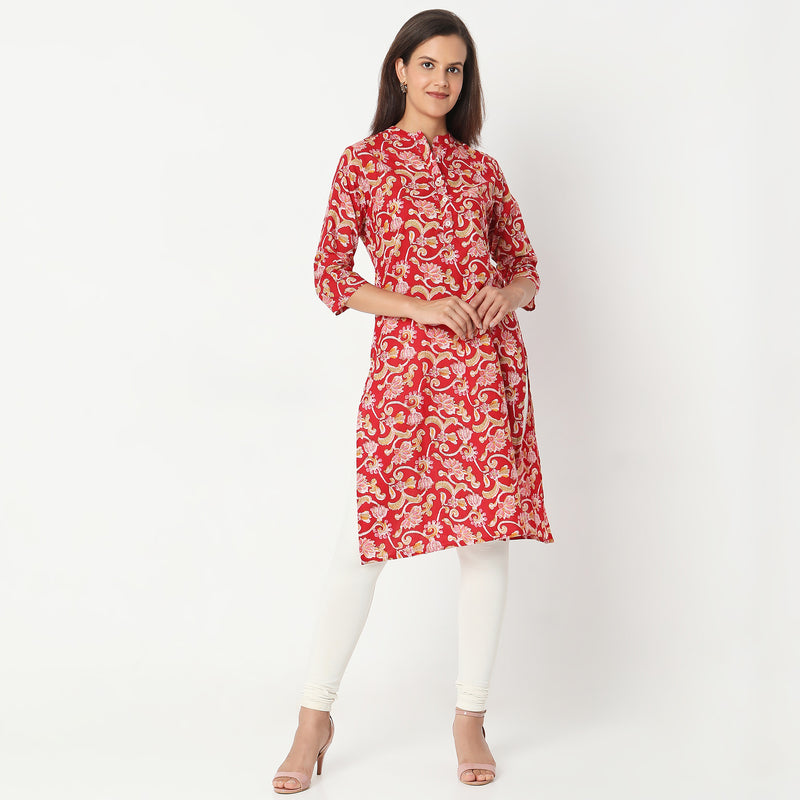 Straight Fit Printed Kurta