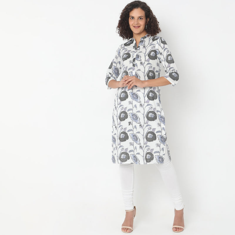 Straight Fit Printed Kurta