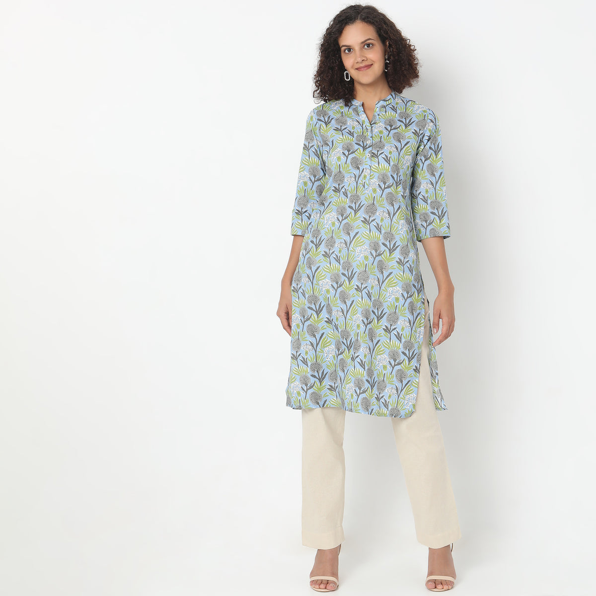 Straight Fit Printed Kurta