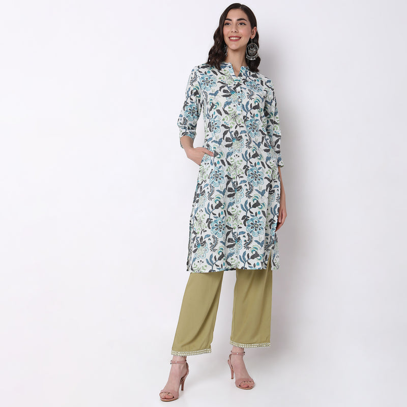 Straight Fit Printed Kurta