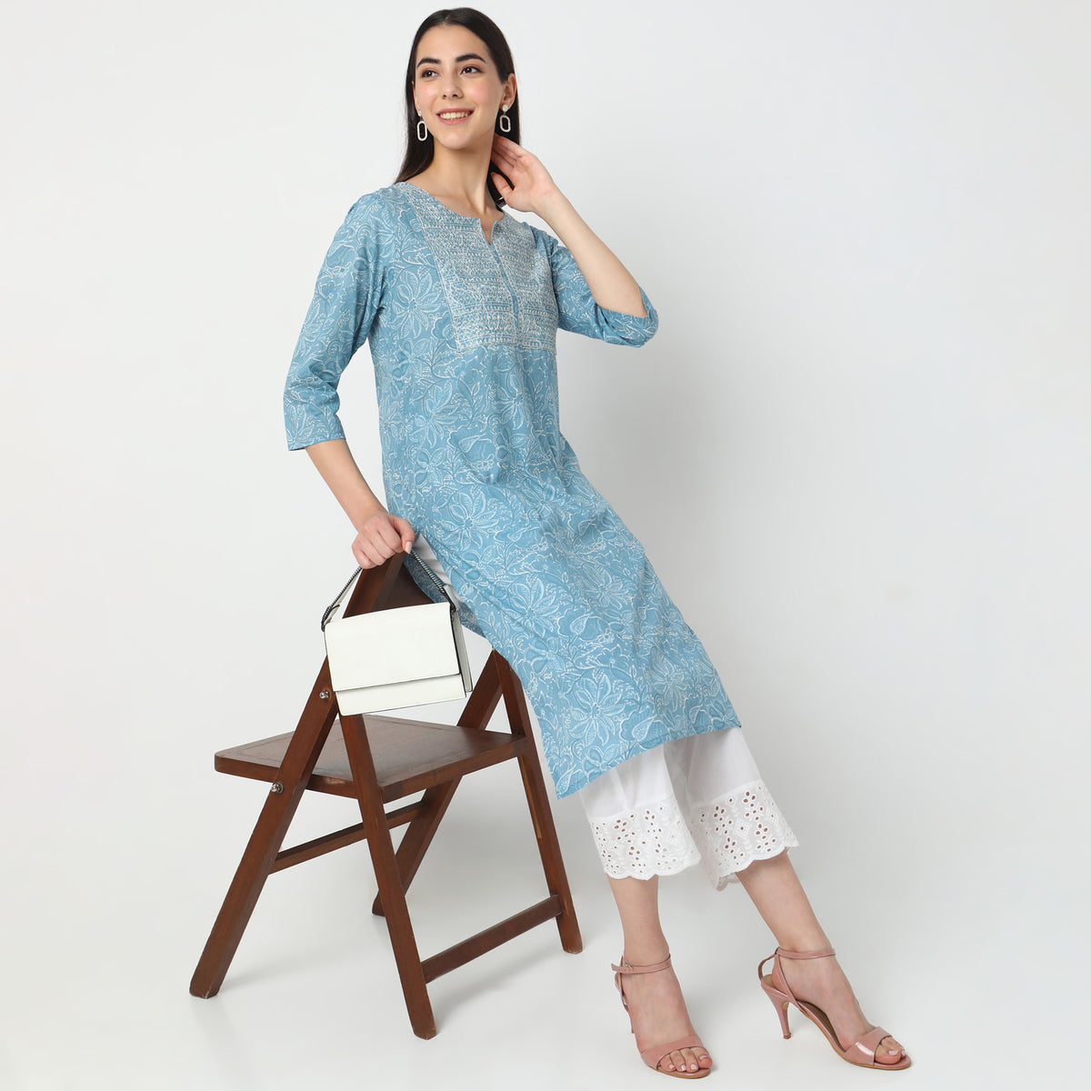 Straight Fit Printed Kurta