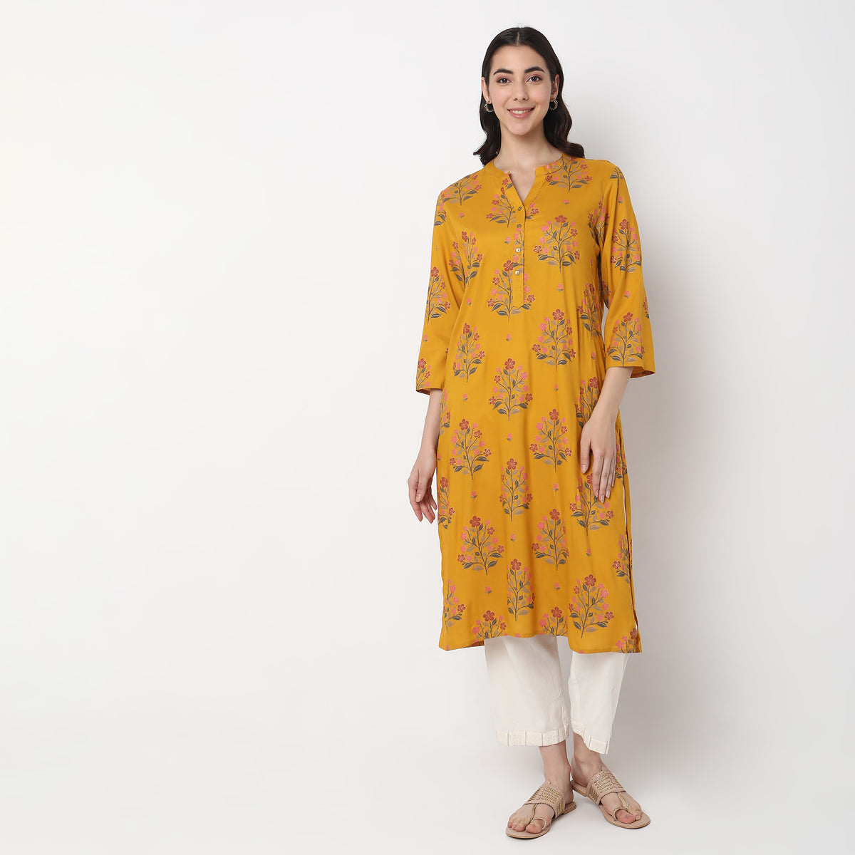 Straight Fit Printed Kurta