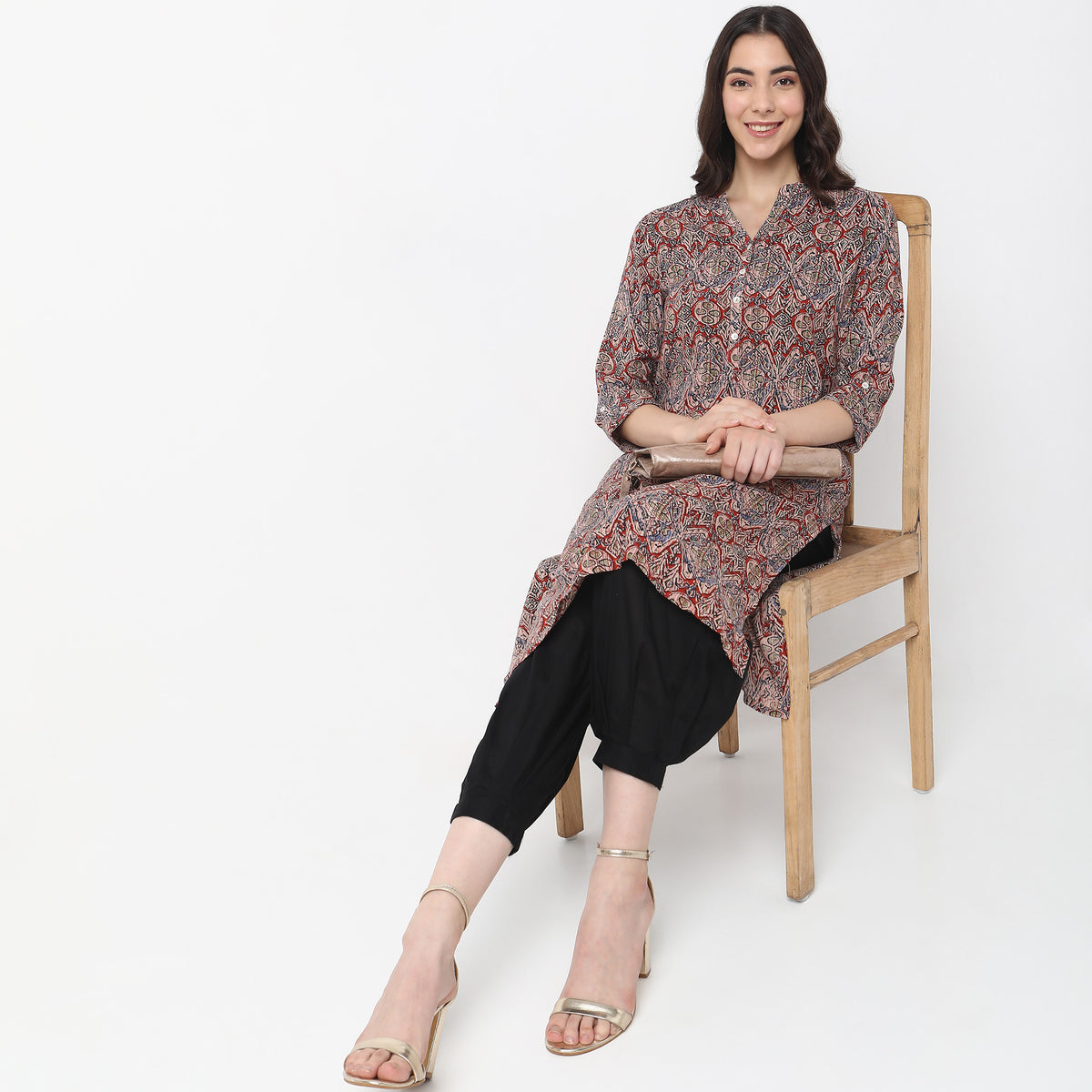 Straight Fit Printed Kurta