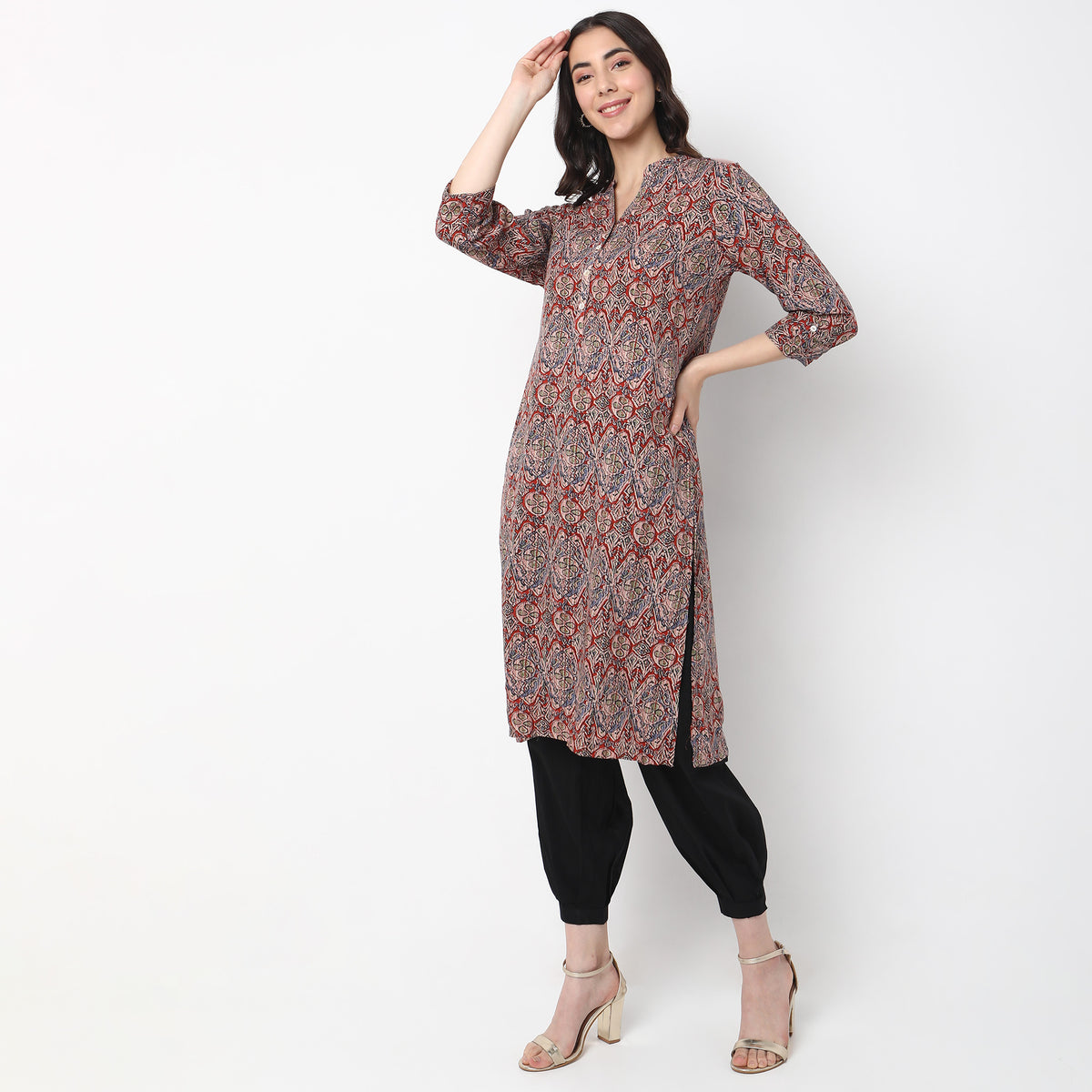 Straight Fit Printed Kurta