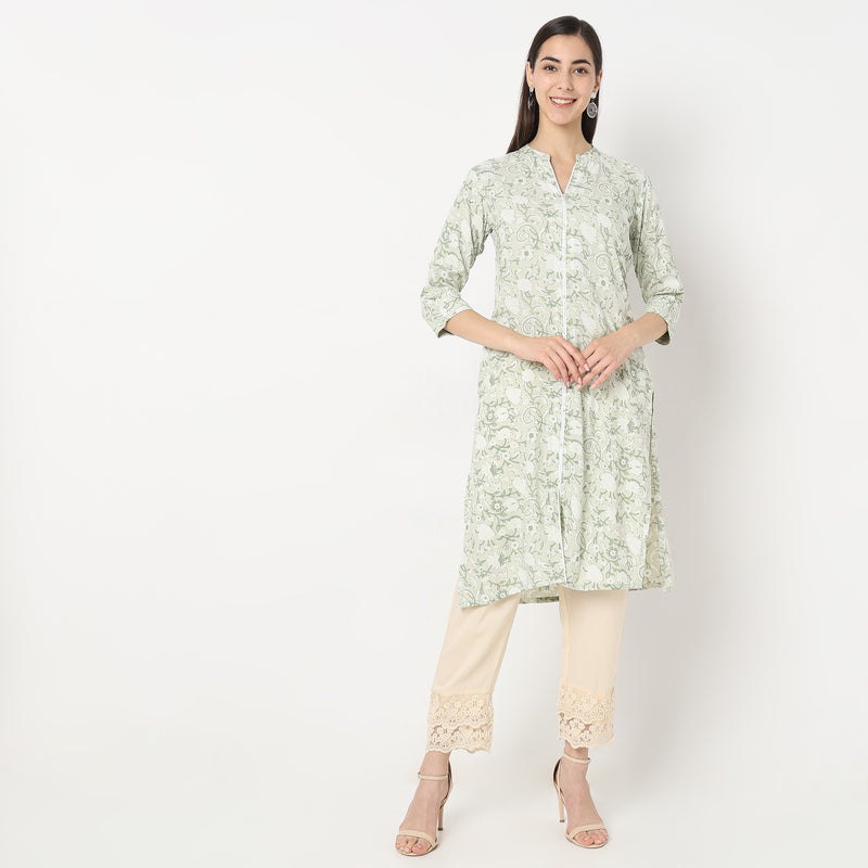 Straight Fit Printed Kurta