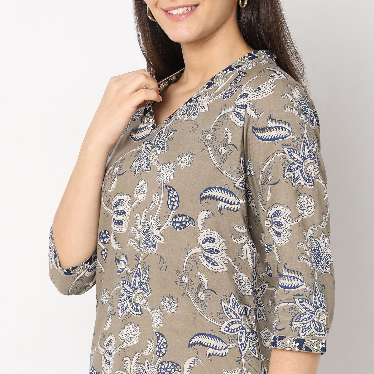 Straight Fit Printed Kurta