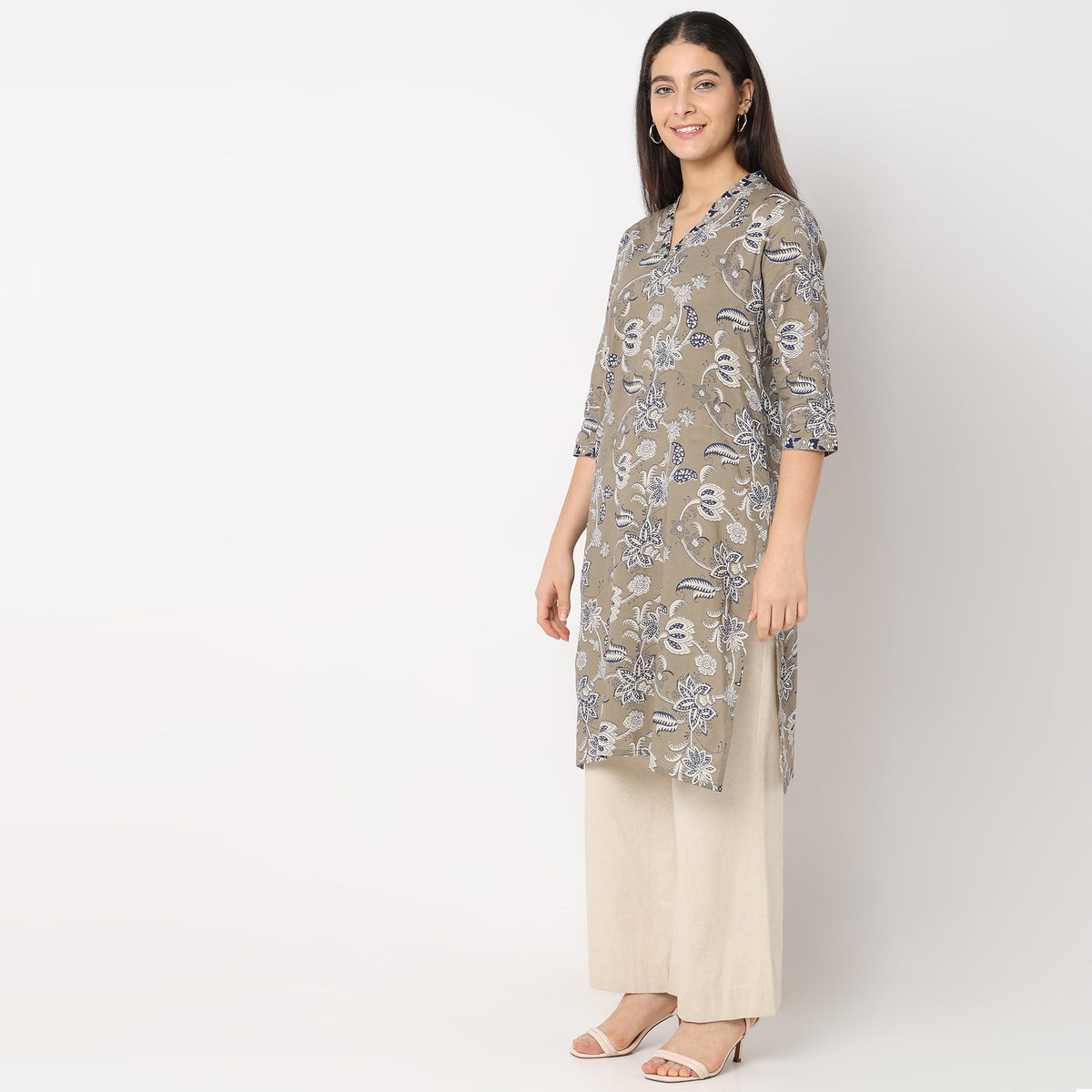 Straight Fit Printed Kurta