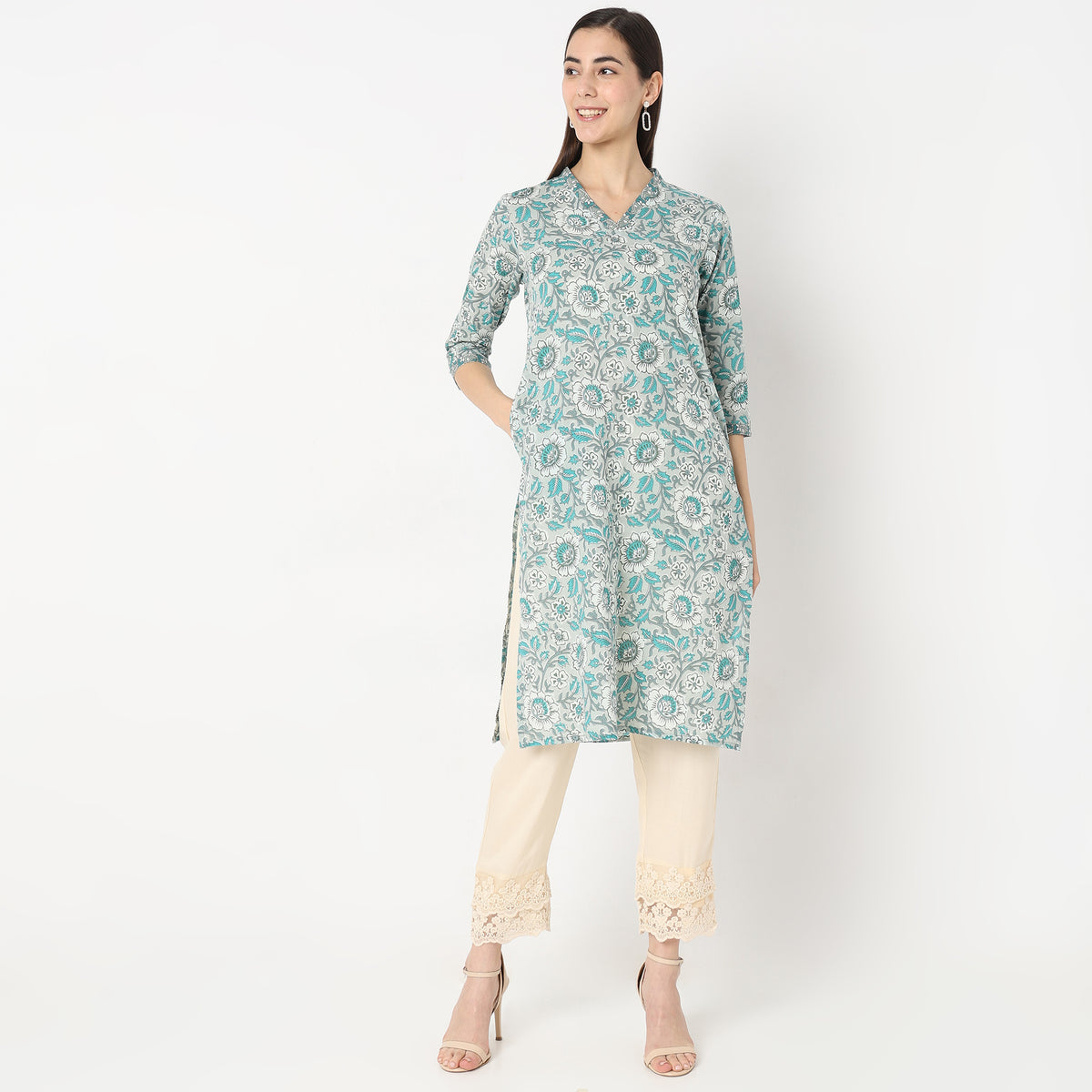 Straight Fit Printed Kurta