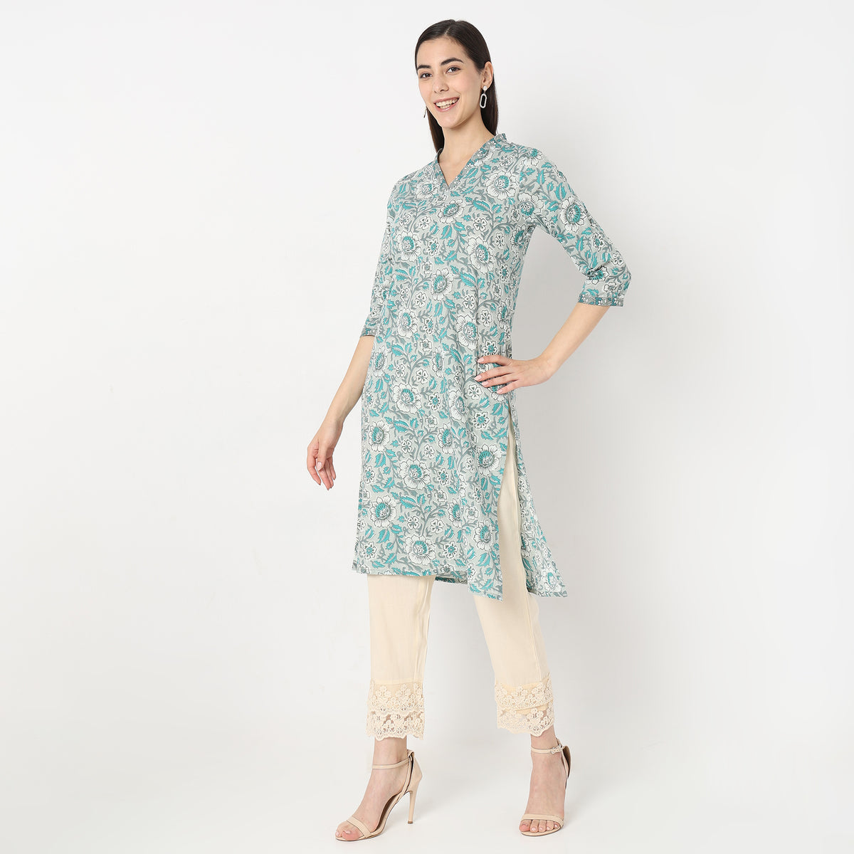 Straight Fit Printed Kurta