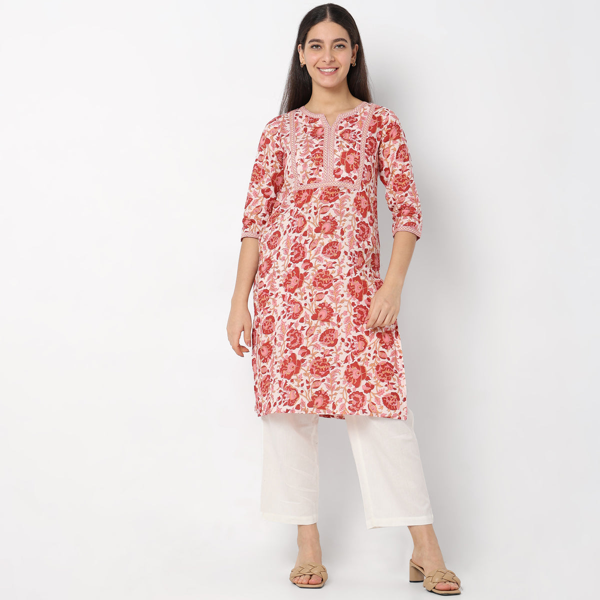 Straight Fit Printed Kurta