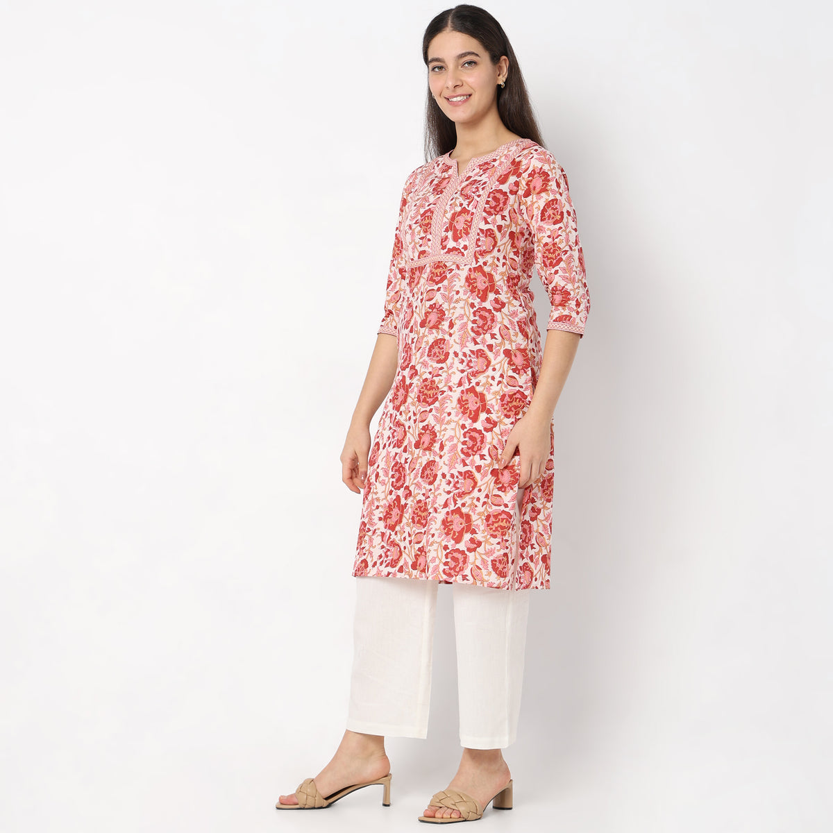 Straight Fit Printed Kurta