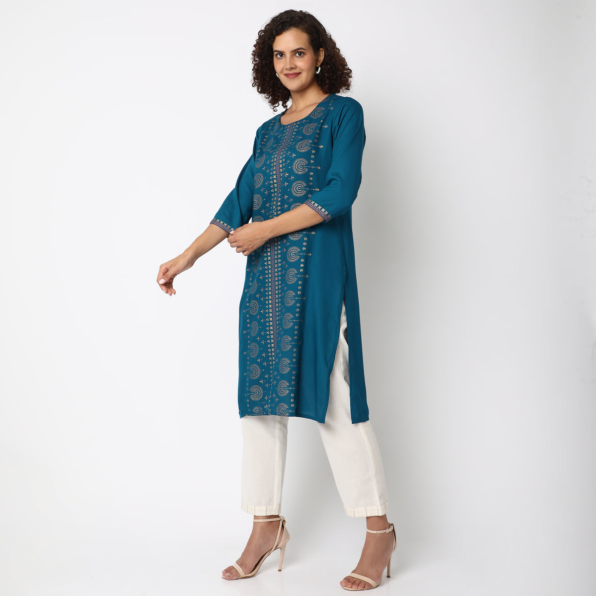 Straight Fit Printed Kurta