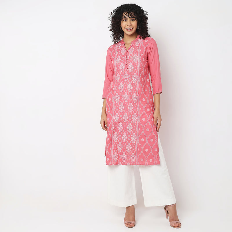 Straight Fit Printed Kurta