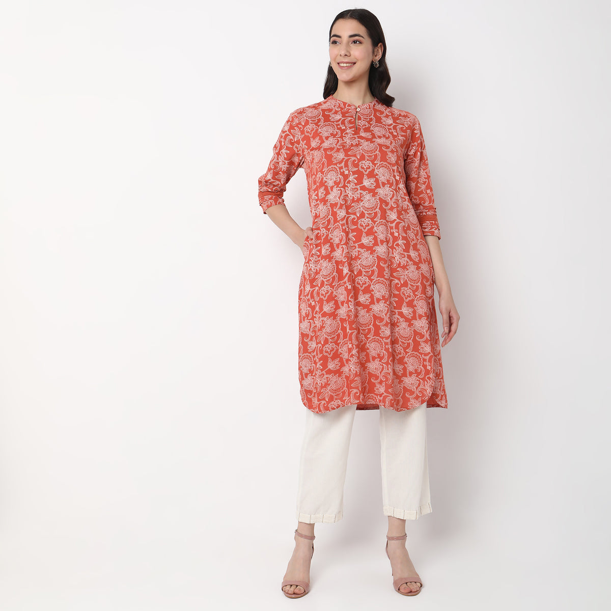 Straight Fit Printed Kurta