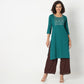 Straight Fit Embroidered Kurta