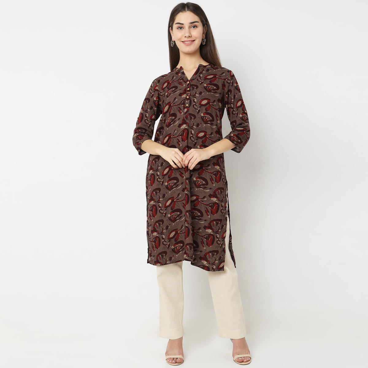 Straight Fit Printed Kurta