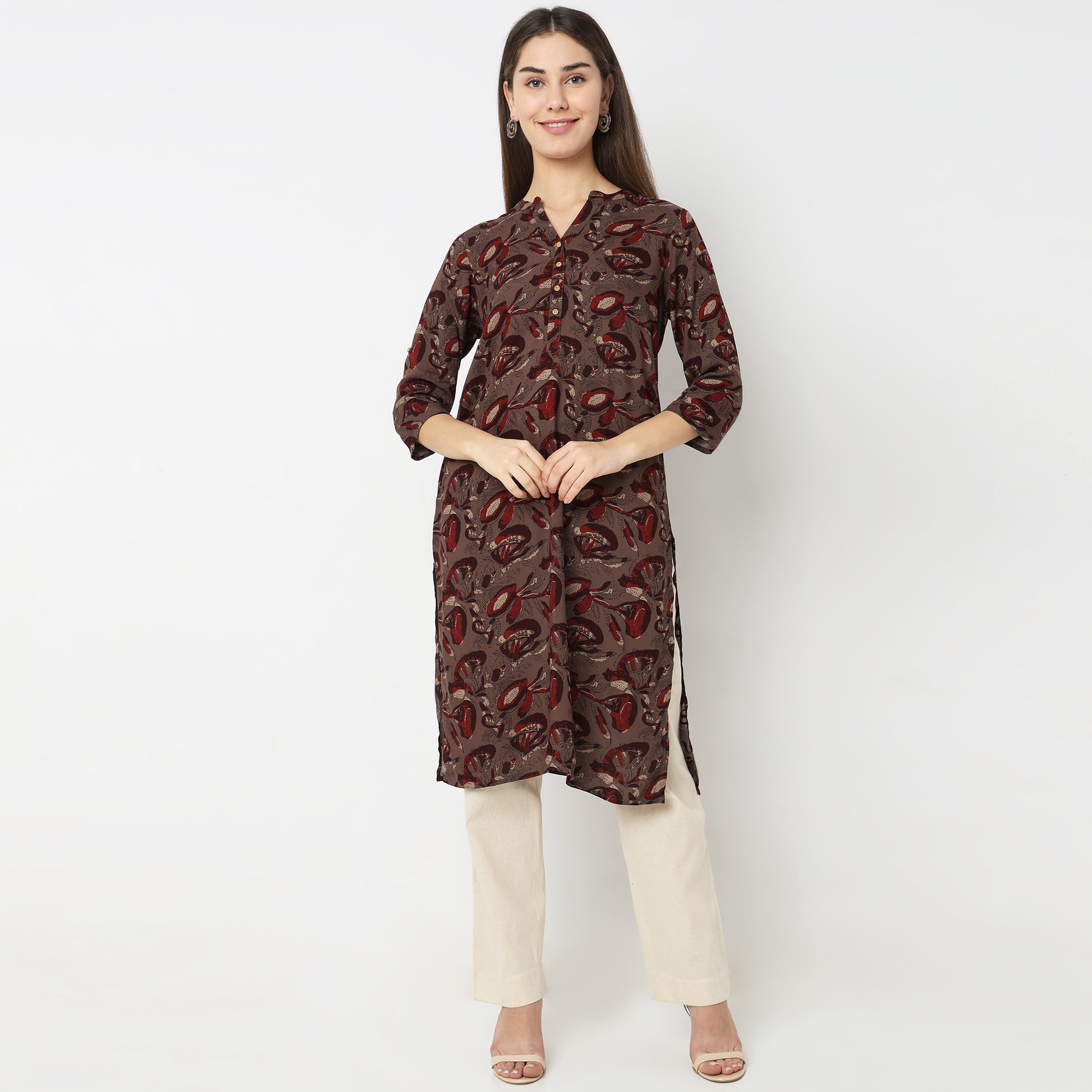 Straight Fit Printed Kurta