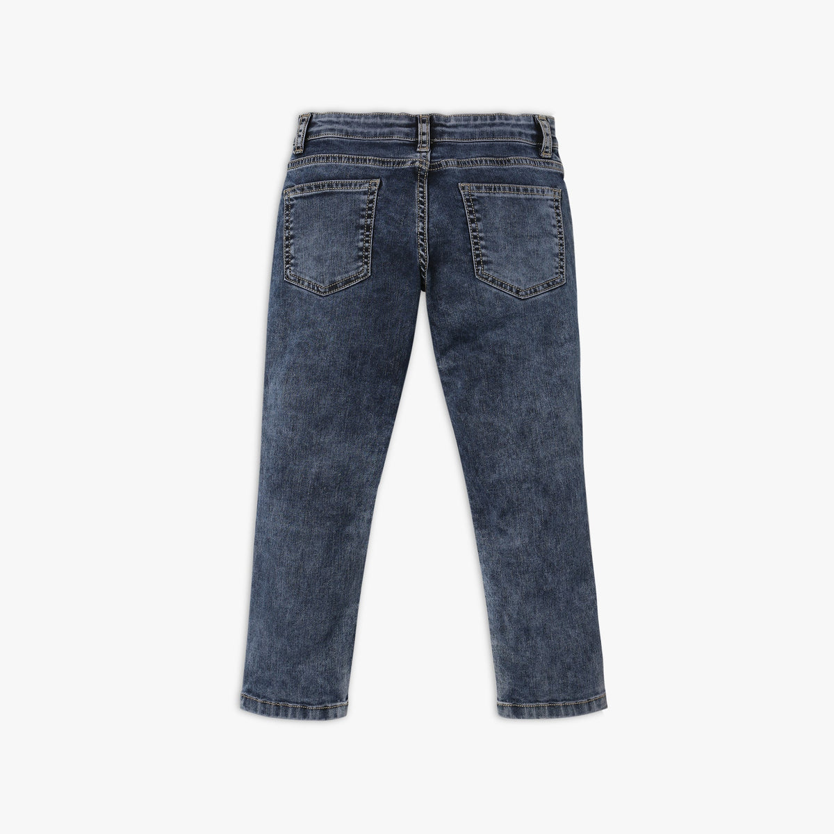 Boy's Regular Fit Solid Mid Rise Jeans