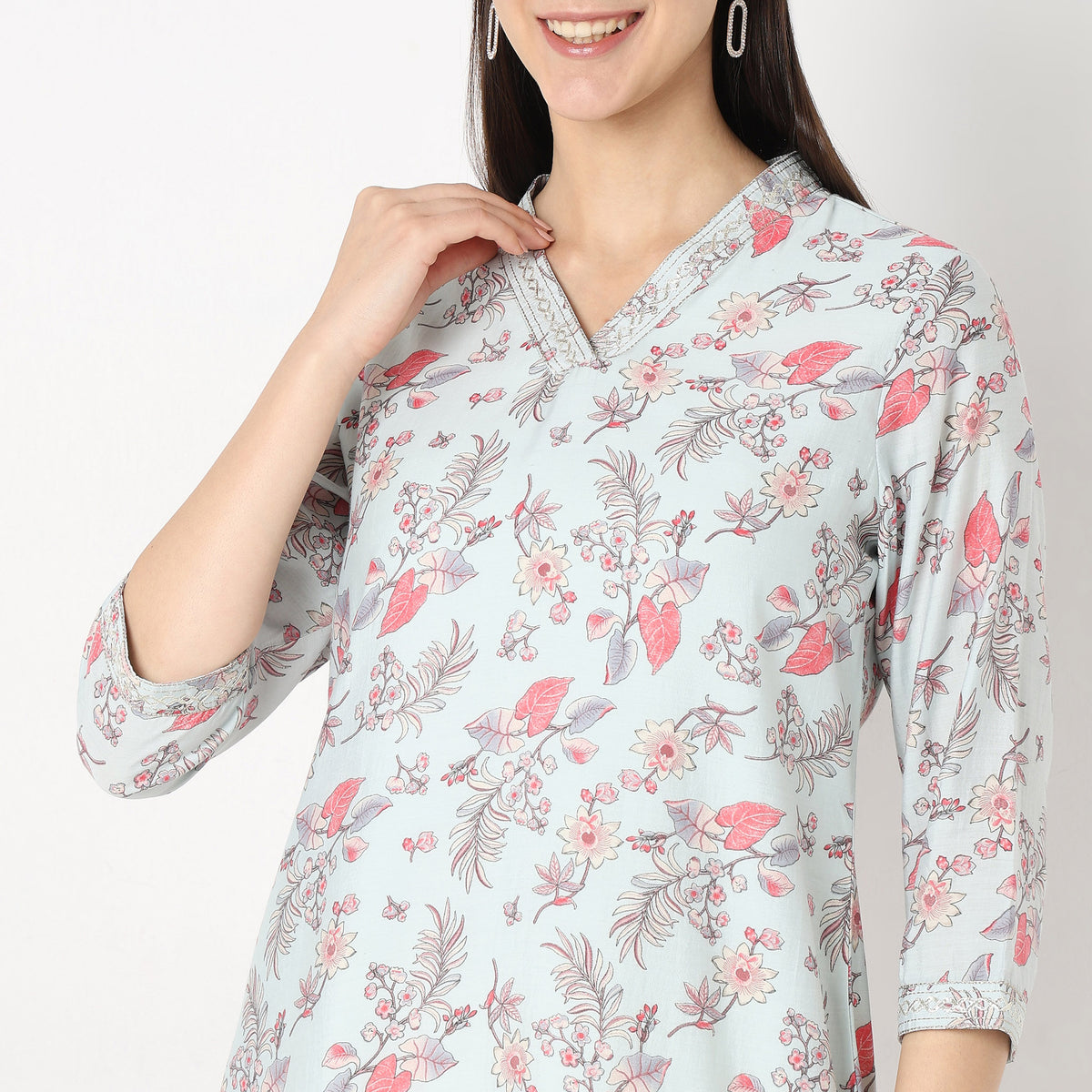 Flare Fit Printed Kurta