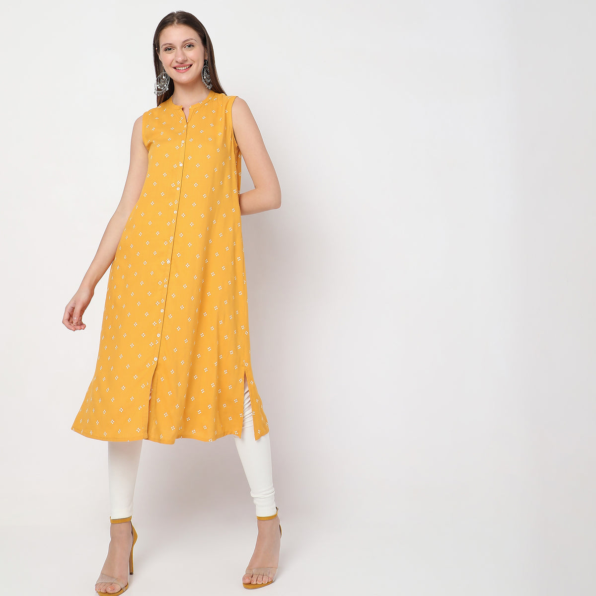 Flare Fit Printed Kurta