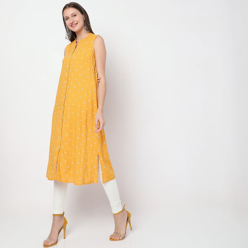 Flare Fit Printed Kurta