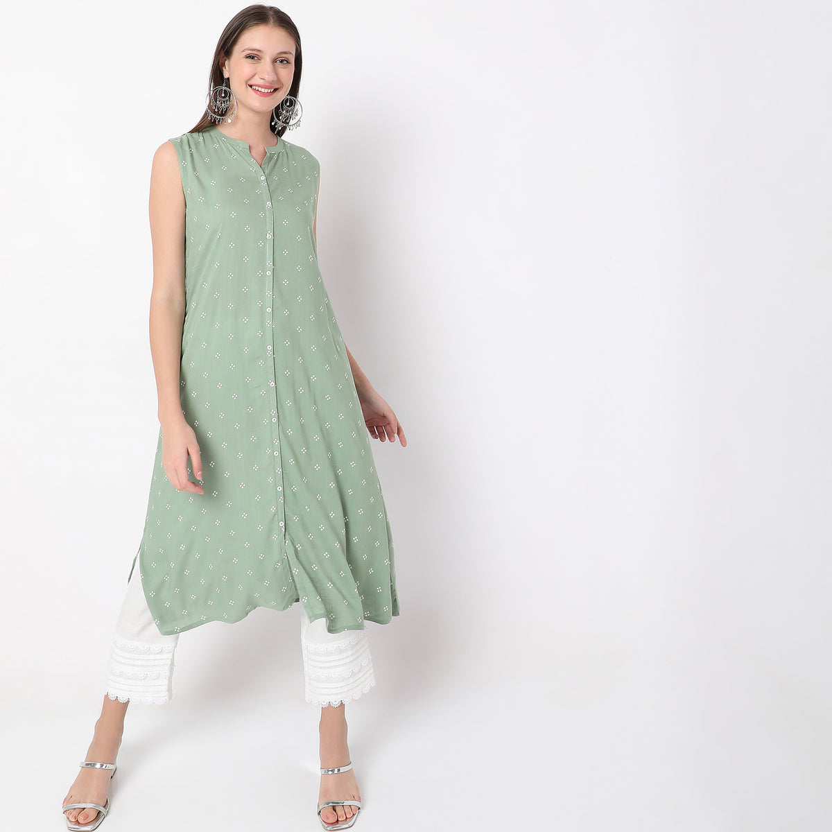 Flare Fit Printed Kurta