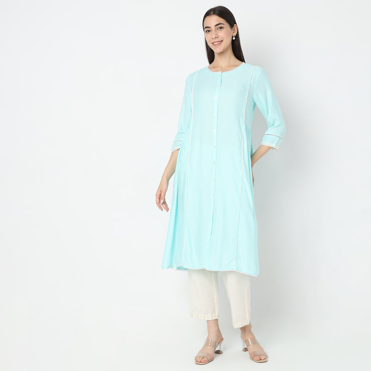 Flare Fit Printed Kurta