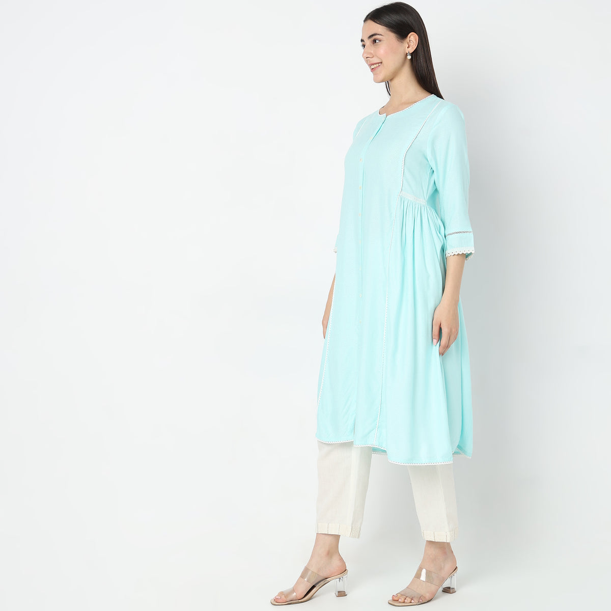 Flare Fit Printed Kurta